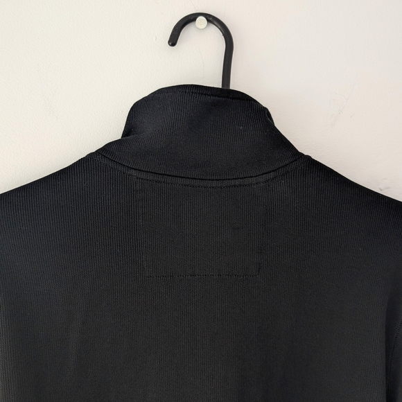 Banana Republic Black 1/4 Zip Sweater Corduroy Dark Academia Preppy ~ Size M - Picture 8 of 8